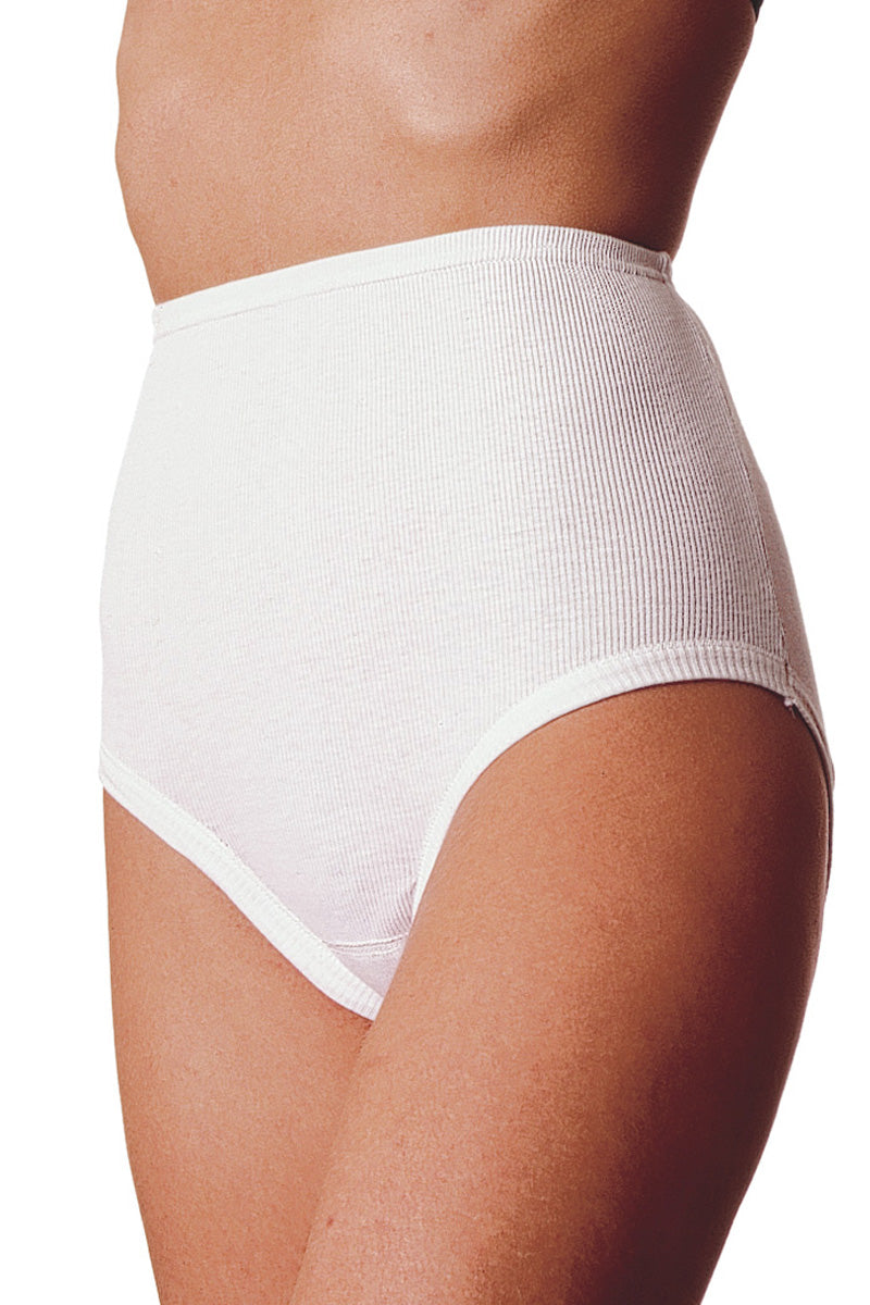 Culotte Donna in costina 2/1 con bordo girogamba ed elastico interno in vita - set da 3 pezzi