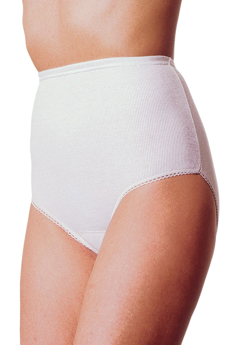 Culotte in costina 2/1 con elastico girogamba e interno in vita - set da 3 pezzi