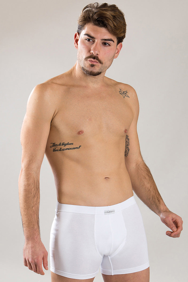 Boxer in cotone bielastico con elastico interno - set da 3 pezzi