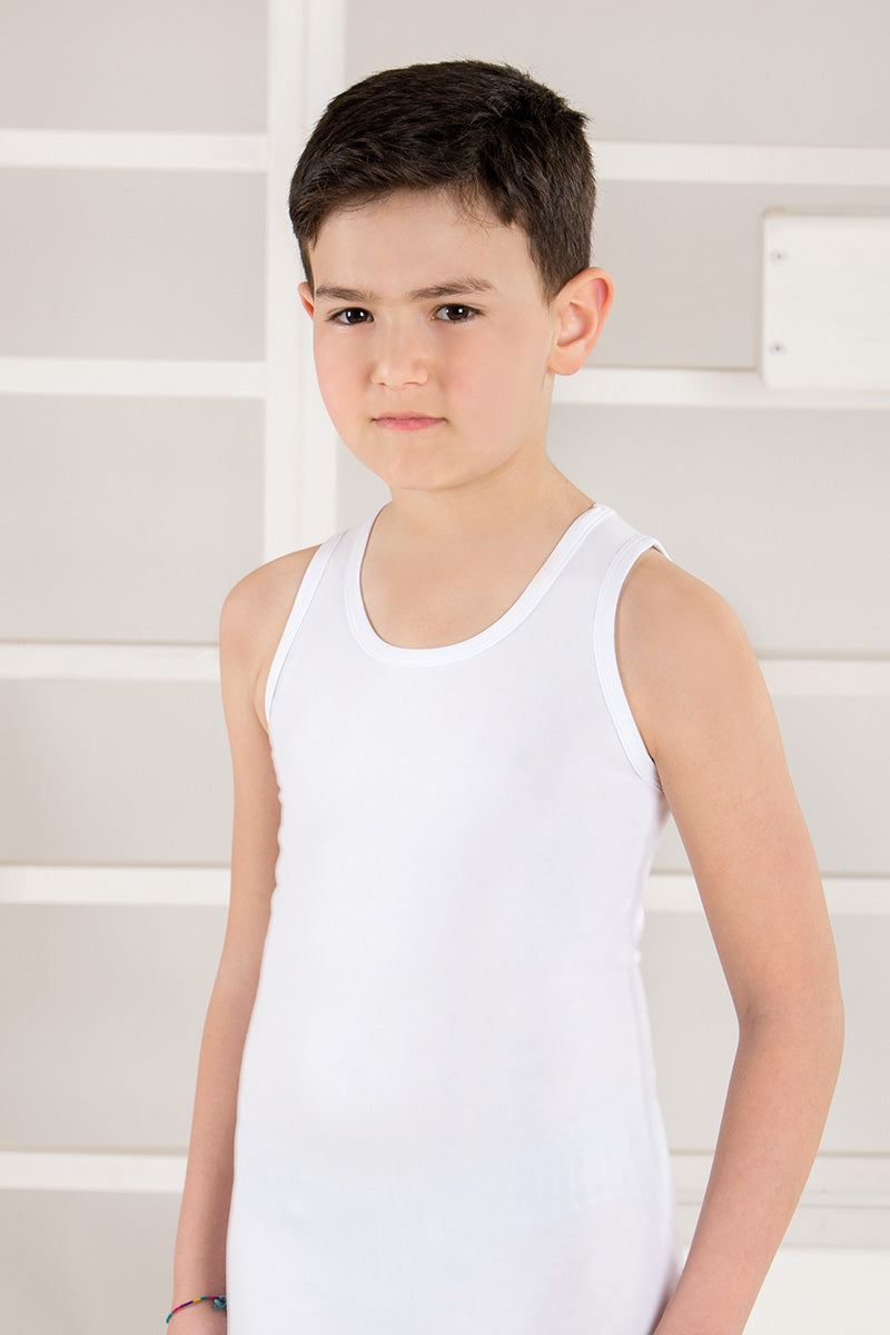 Maglia bimbo spalla larga in cotone caldo interlock